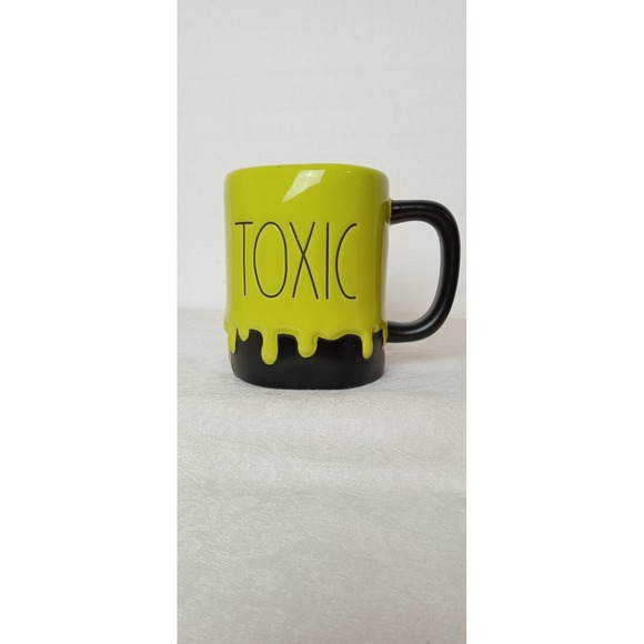 Rae Dunn Toxic Mug Halloween Decor Display‎ Coffee Cup Green Black - Picture 1 of 4
